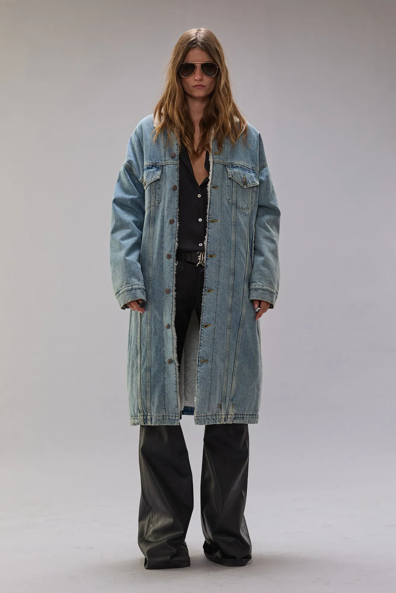 LYLE TRUCKER COAT - SLATE BLUE sold by R13 product image thumbnail 2