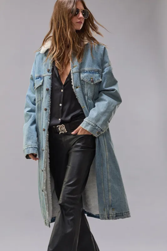 LYLE TRUCKER COAT - SLATE BLUE sold by R13