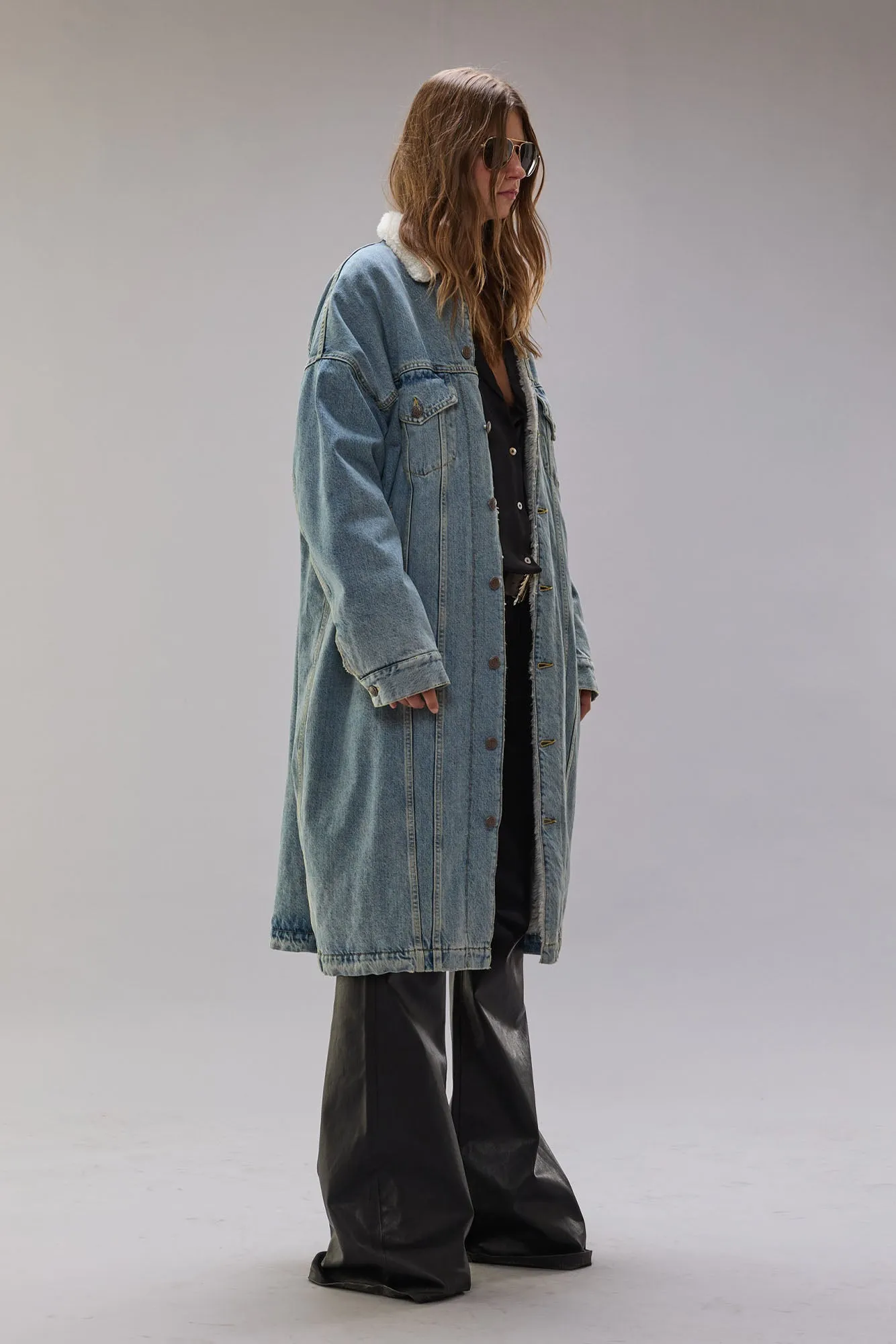 LYLE TRUCKER COAT - SLATE BLUE sold by R13 product image thumbnail 3