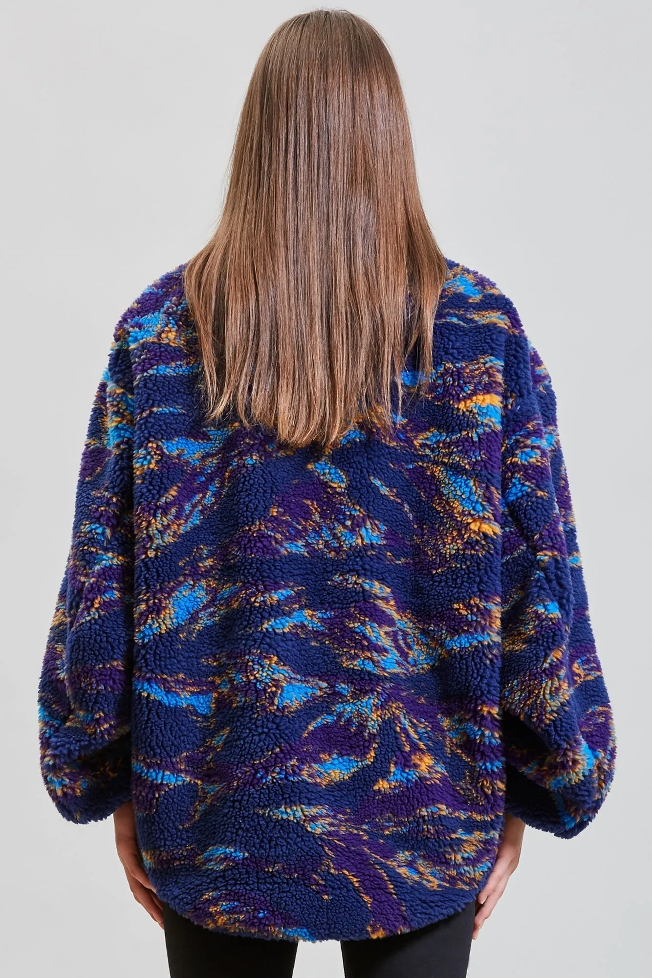 OVERSIZED FLEECE JACKET - NAVY SWIRL sold by R13 product image thumbnail 5