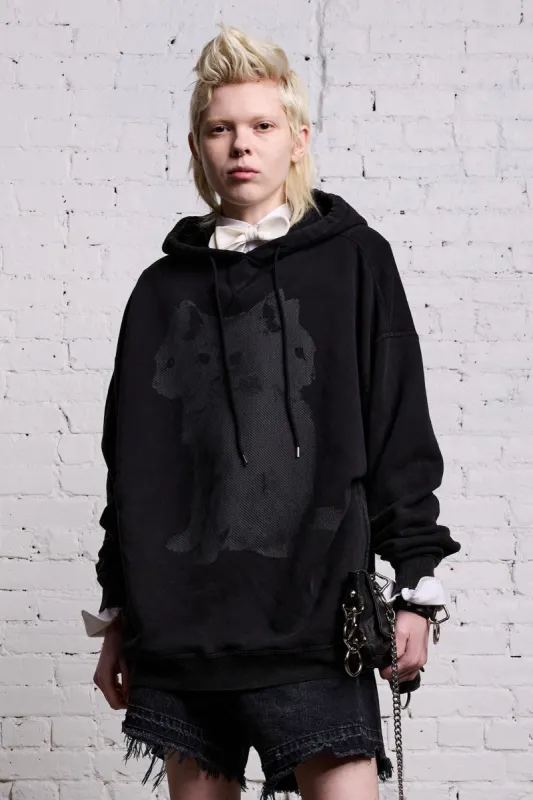 TRIPLE CAT HOODIE - BLACK sold by R13