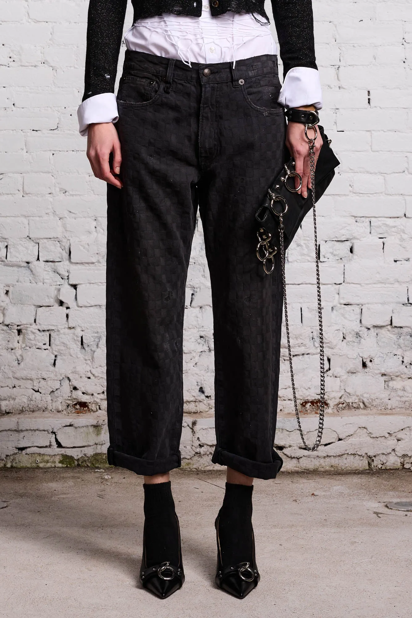 BOYFRIEND JEAN - SHADOW CHECKERBOARD sold by R13 product image thumbnail 3