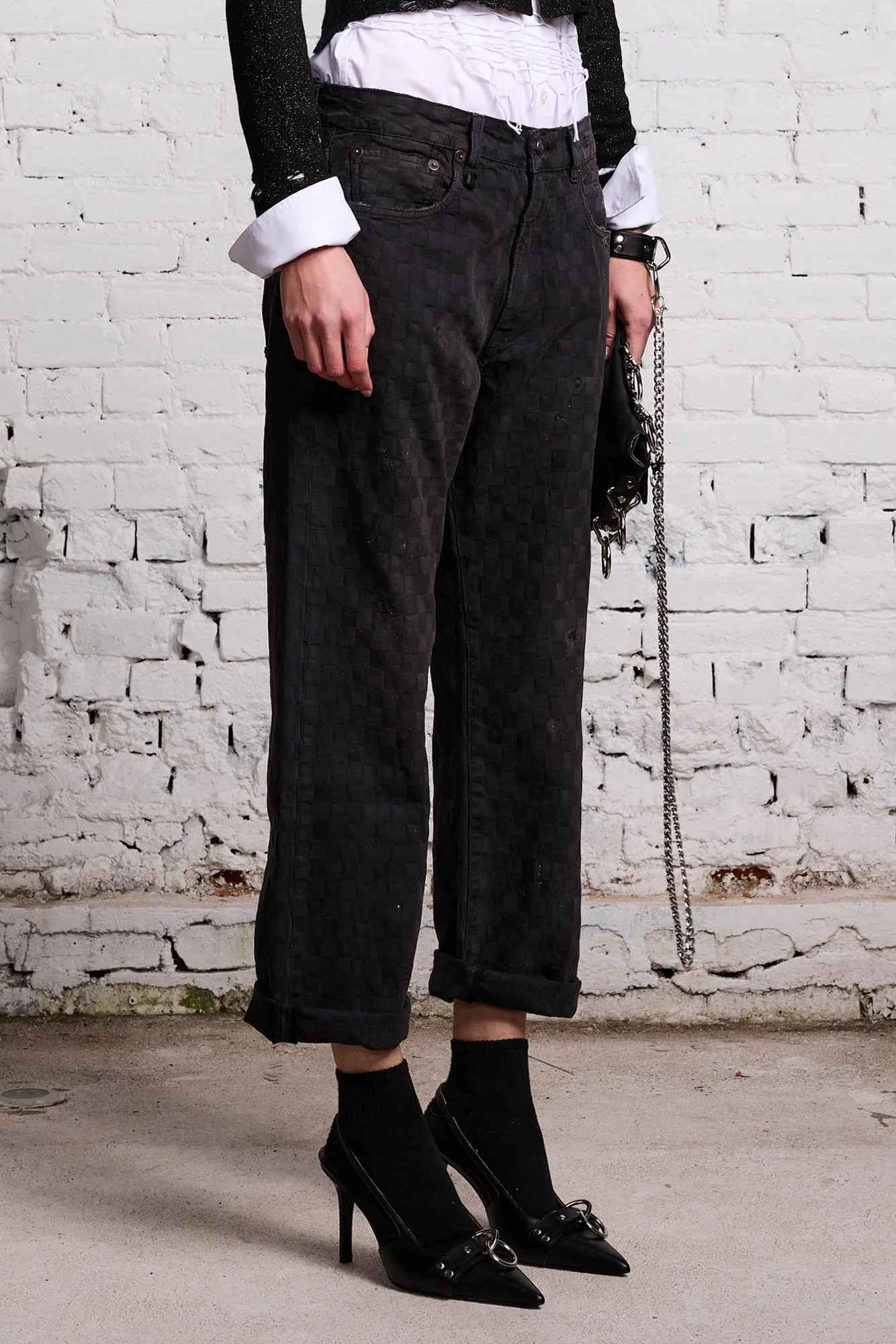 BOYFRIEND JEAN - SHADOW CHECKERBOARD sold by R13 product image thumbnail 4