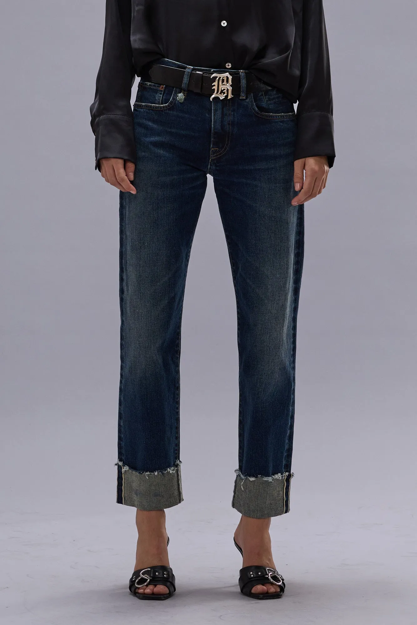 CUFFED ROMEO JEAN - WINNETT SELVEDGE BLUE sold by R13 product image thumbnail 2