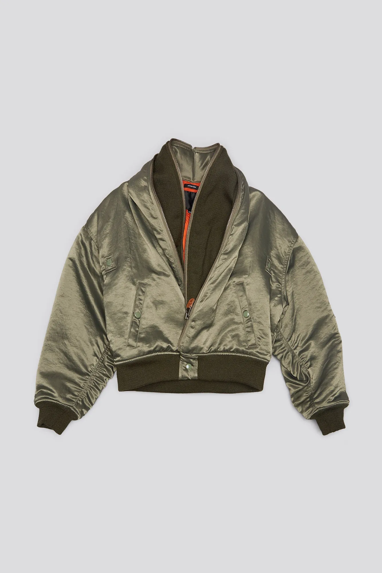 ZIP COLLAR FLIGHT JACKET - OLIVE sold by R13 product image thumbnail 5