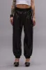 PLEATED POCKET STRAIGHT LEG LEATHER PANT - BLACK sold by R13