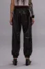 PLEATED POCKET STRAIGHT LEG LEATHER PANT - BLACK sold by R13