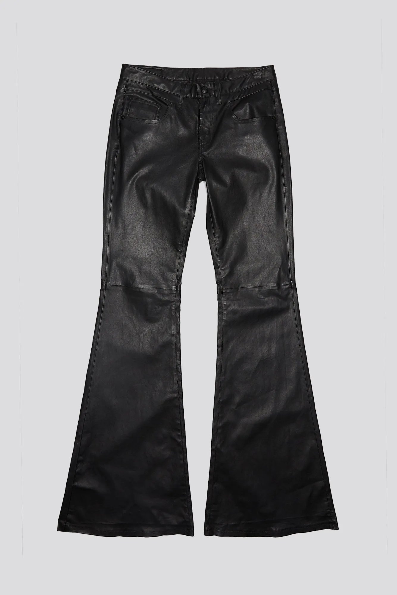 BOY FLARE LEATHER PANT - BLACK sold by R13 product image thumbnail 4