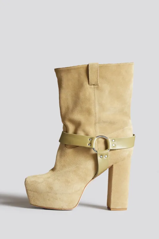 SID HEELED HARNESS BOOT - KHAKI sold by R13