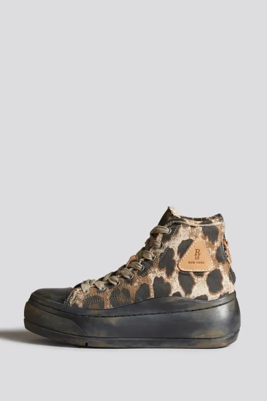 KURT HIGH TOP SNEAKER - BROWN LEOPARD sold by R13