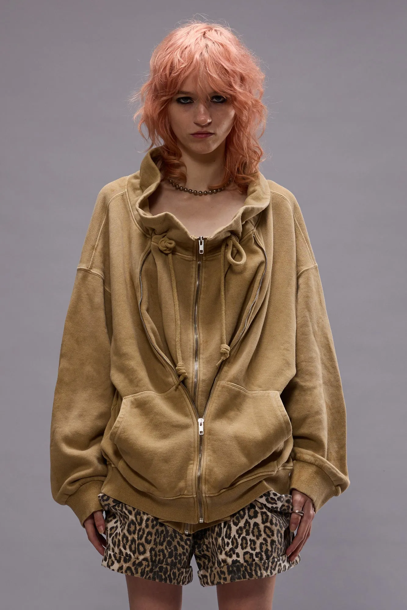 PAPERBAG ZIP-UP - KHAKI sold by R13 product image thumbnail 2