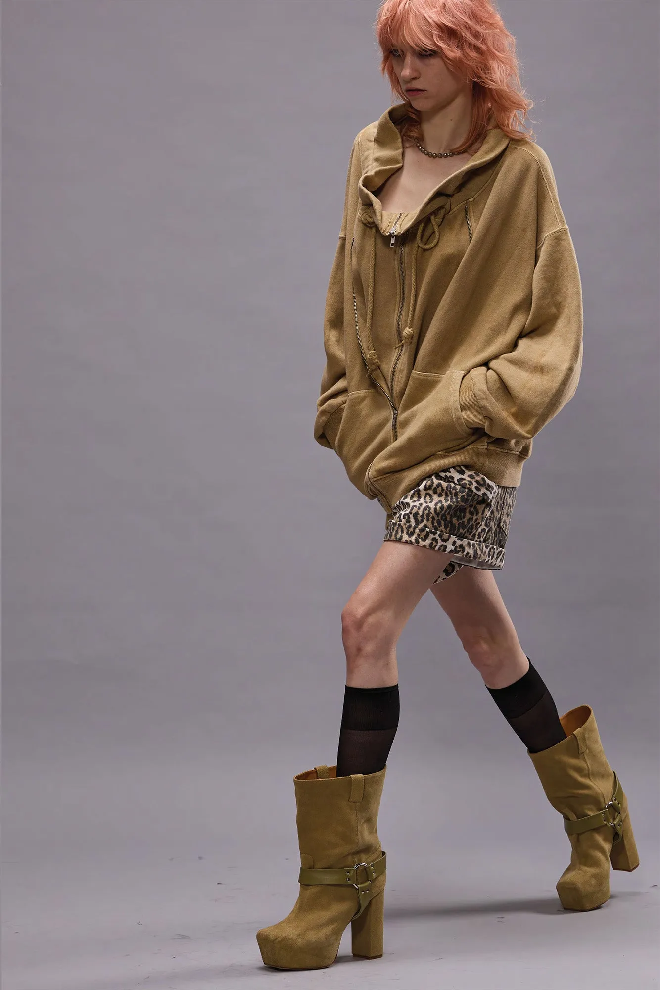 PAPERBAG ZIP-UP - KHAKI sold by R13