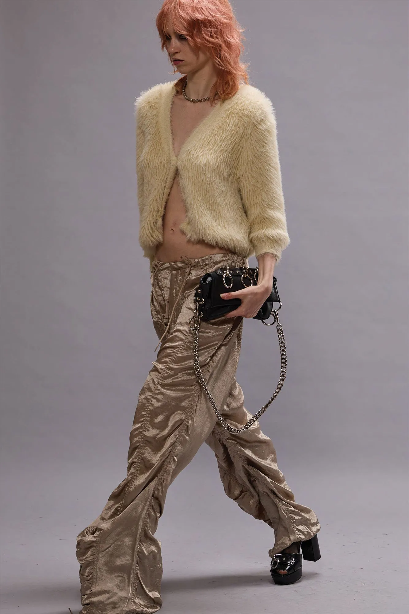 BALLOON PANTS WITH DOUBLE SEAM - BEIGE sold by R13