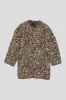 TAPED LINER COAT - WOOLY LEOPARD sold by R13
