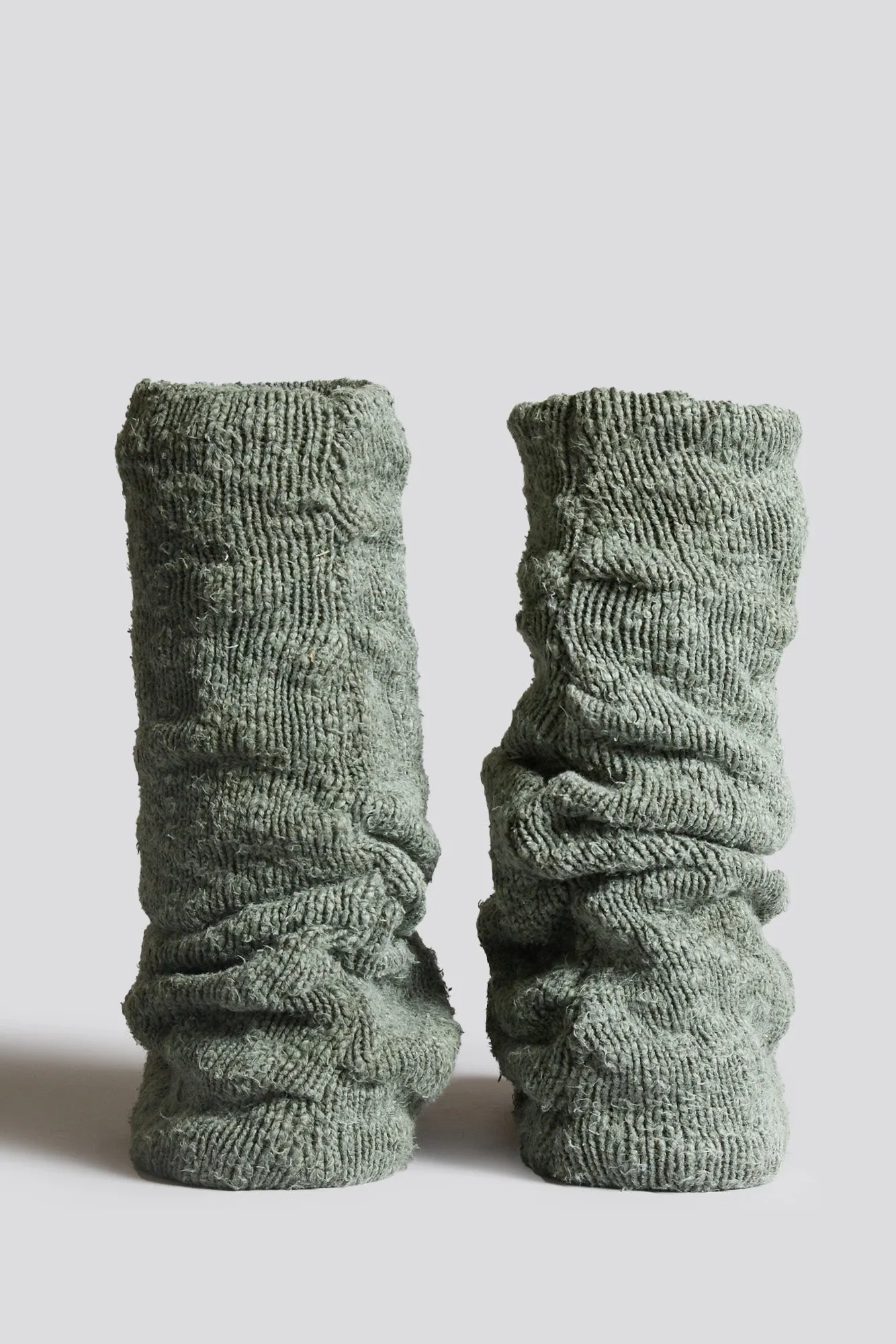 KURT HIGH TOP SNEAKER WITH WARMER - WASHED OLIVE PLAIN KNIT sold by R13 product image thumbnail 3