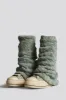 KURT HIGH TOP SNEAKER WITH WARMER - WASHED OLIVE PLAIN KNIT sold by R13