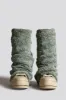 KURT HIGH TOP SNEAKER WITH WARMER - WASHED OLIVE PLAIN KNIT sold by R13