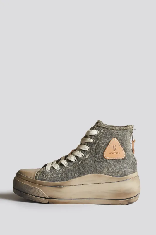 KURT HIGH TOP SNEAKER - WASHED OLIVE sold by R13