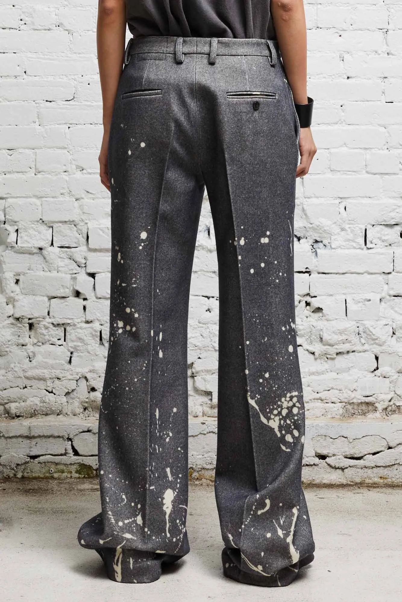 RELAXED TROUSER - GREY PAINT SPLATTER sold by R13 product image thumbnail 5