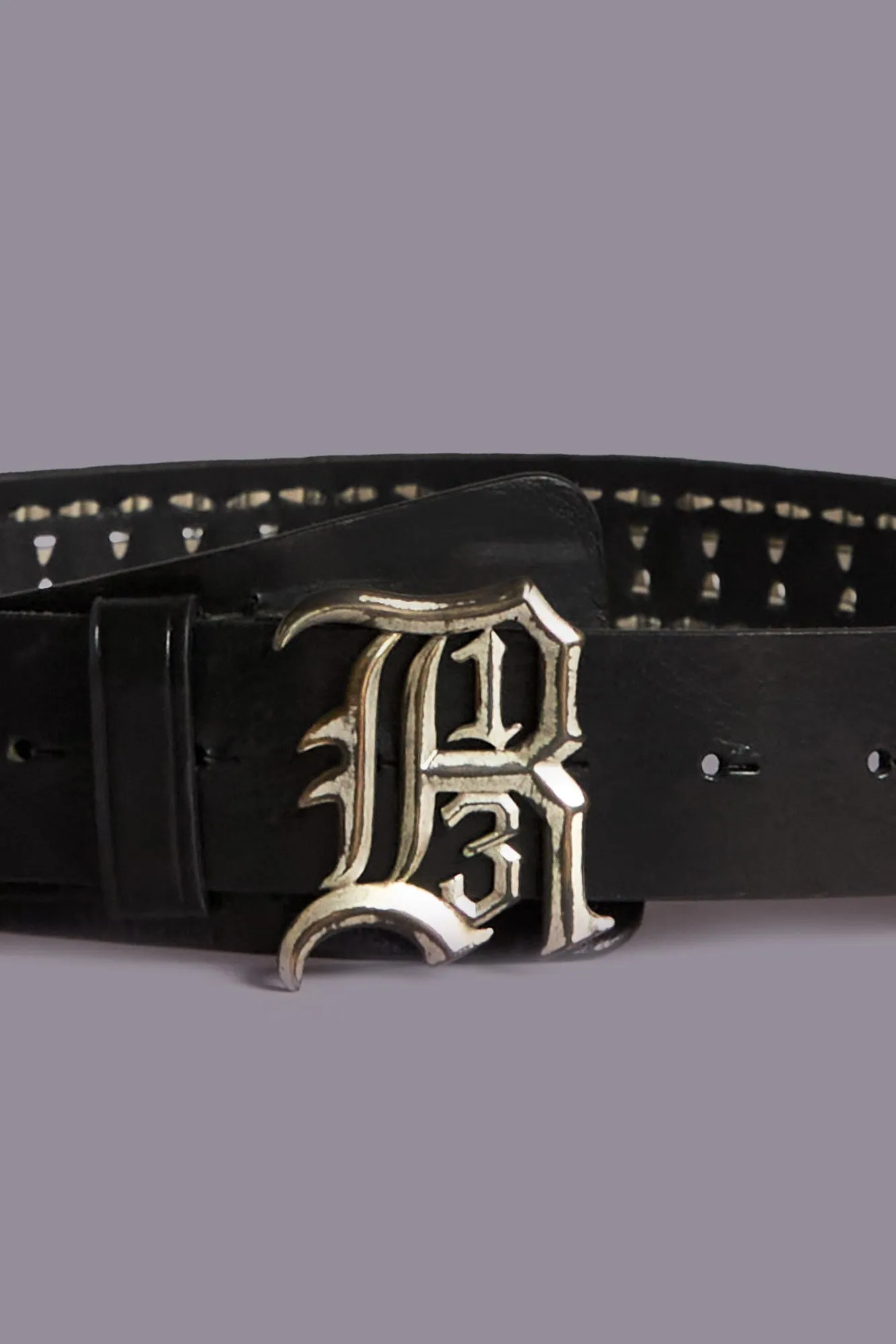 STUDDED R13 LOGO BUCKLE BELT - BLACK sold by R13 product image thumbnail 2