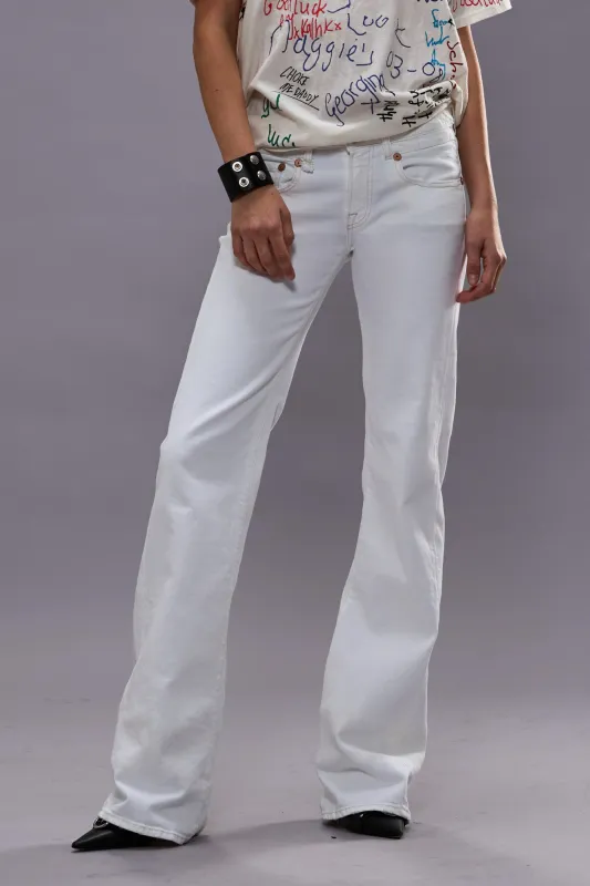 BOY FLARE - AERIN WHITE STRETCH sold by R13