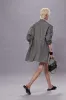 OVERSIZED RAGGED BLAZER - BLACK&WHITE GLENPLAID sold by R13