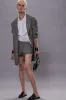 OVERSIZED RAGGED BLAZER - BLACK&WHITE GLENPLAID sold by R13