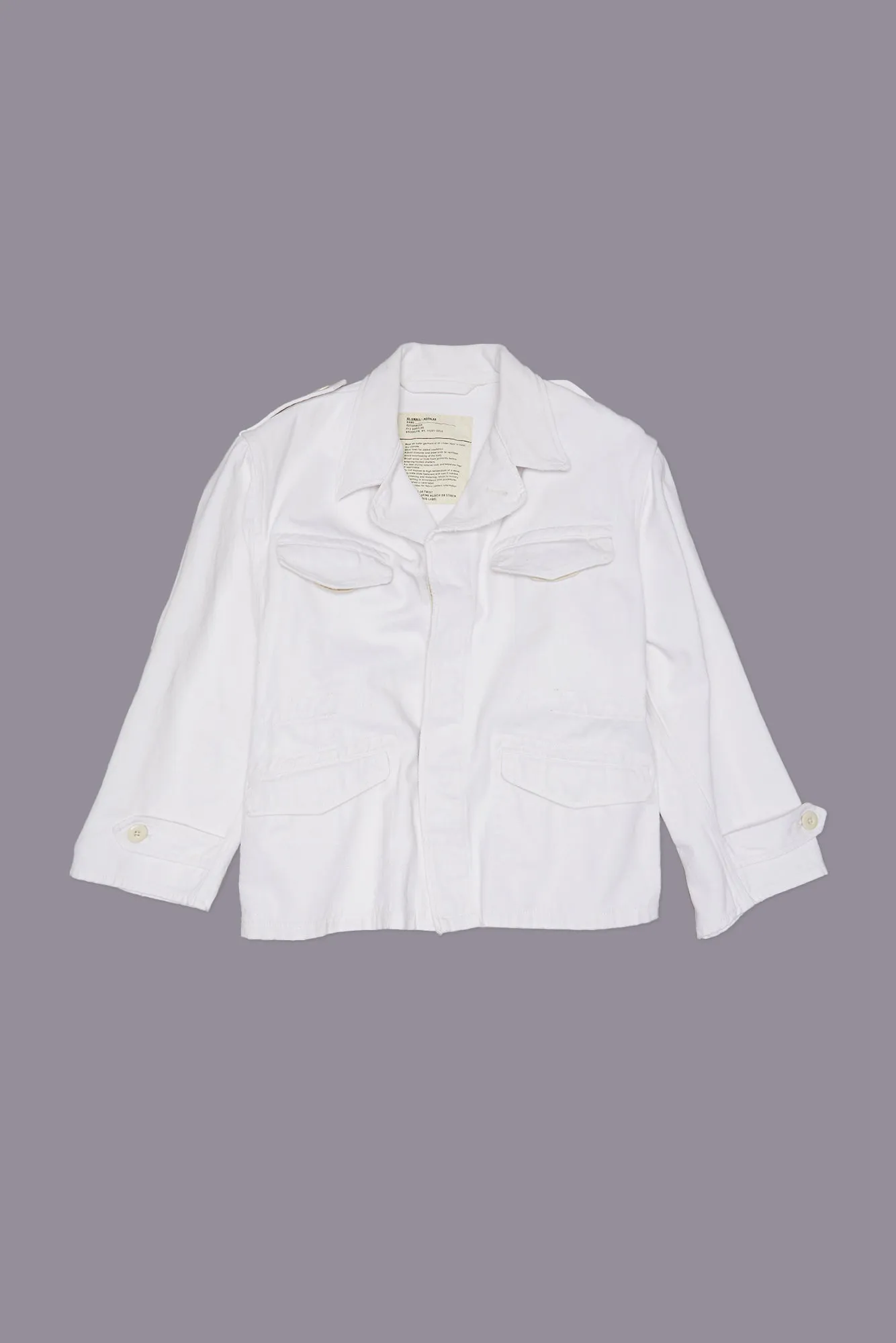 BOXY ARMY JACKET - WHITE sold by R13 product image thumbnail 3