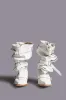 BUCKLED-UP SLOUCH COWBOY BOOT - CRACKLE WHITE sold by R13