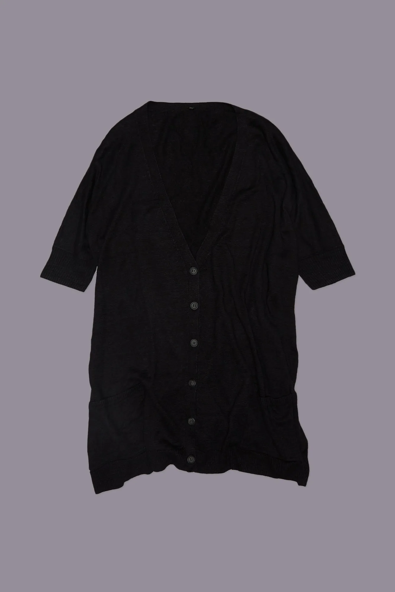 BOXY CARDIGAN DRESS - BLACK sold by R13 product image thumbnail 3