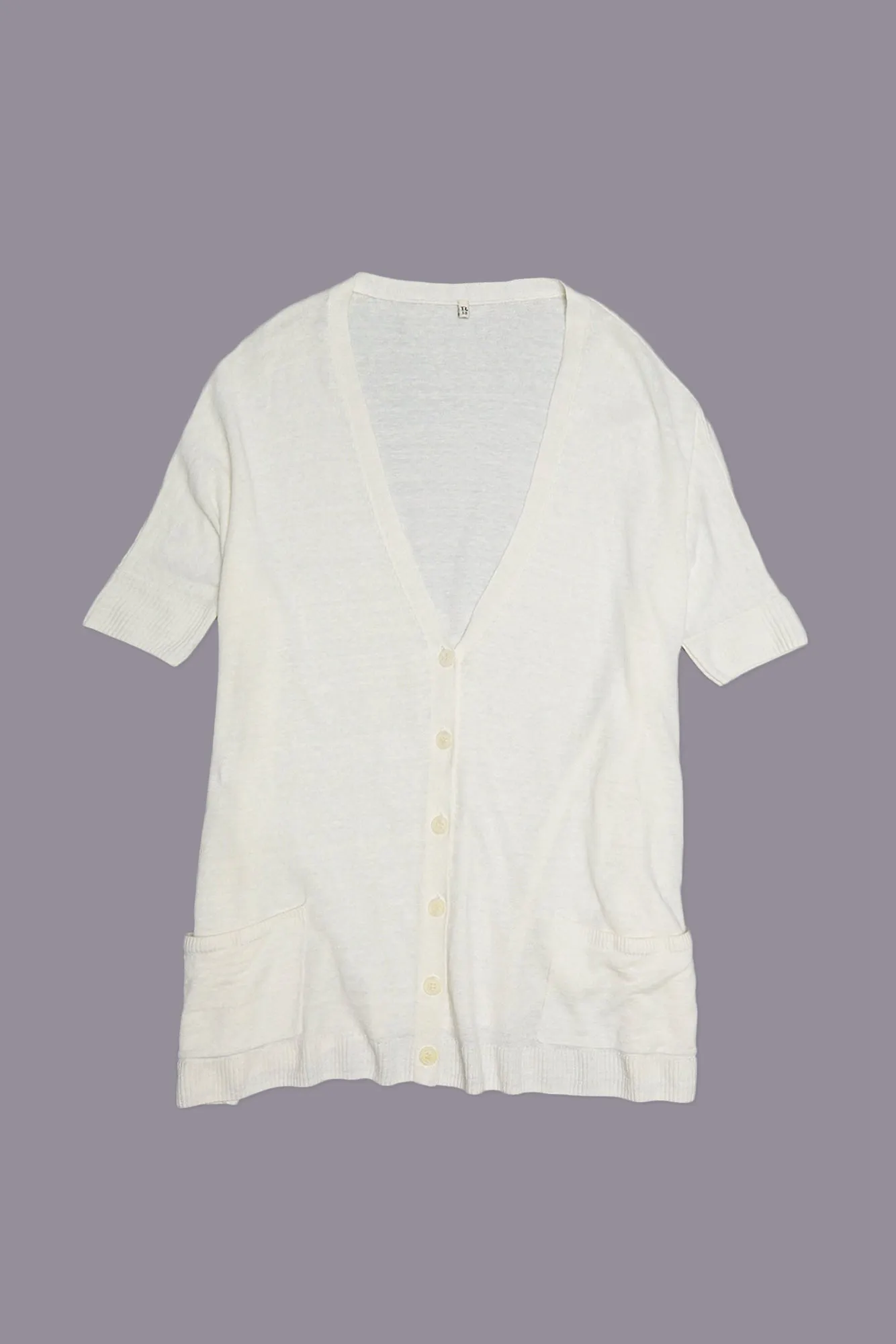 BOXY CARDIGAN DRESS - ECRU sold by R13 product image thumbnail 4