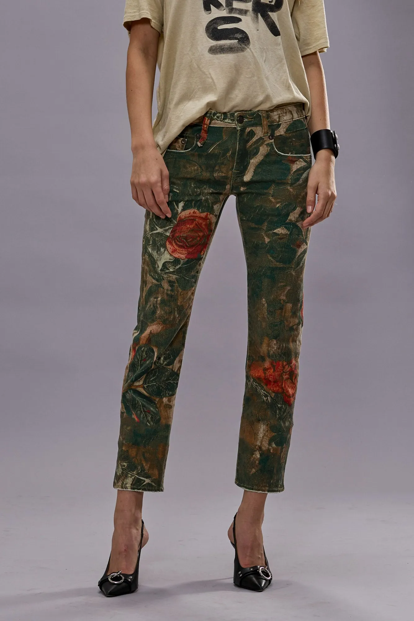 BOY STRAIGHT - PRINTED CAMO ROSE sold by R13