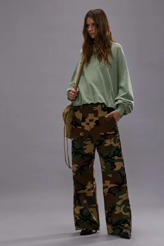 WIDE LEG UTILITY PANT - CAMO sold by R13