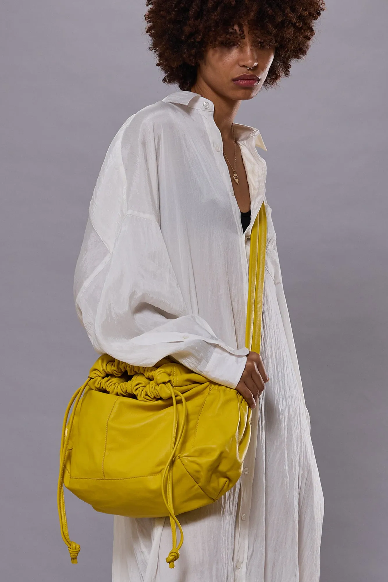 SOFT MESSENGER BAG - YELLOW sold by R13