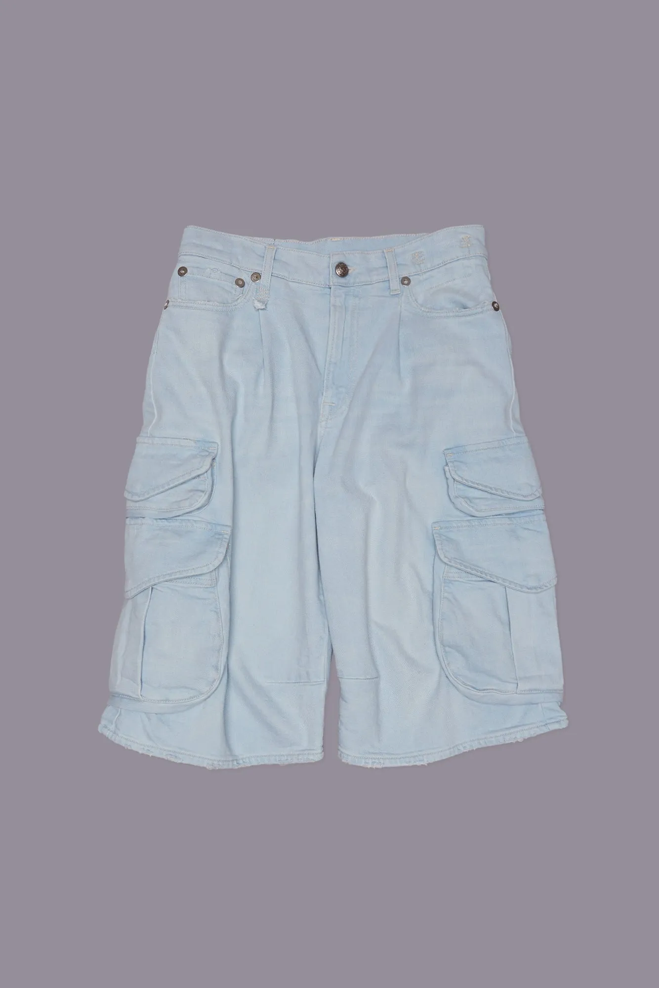 BERMUDA CARGO SHORT - FADED BLUE STRETCH sold by R13 product image thumbnail 3