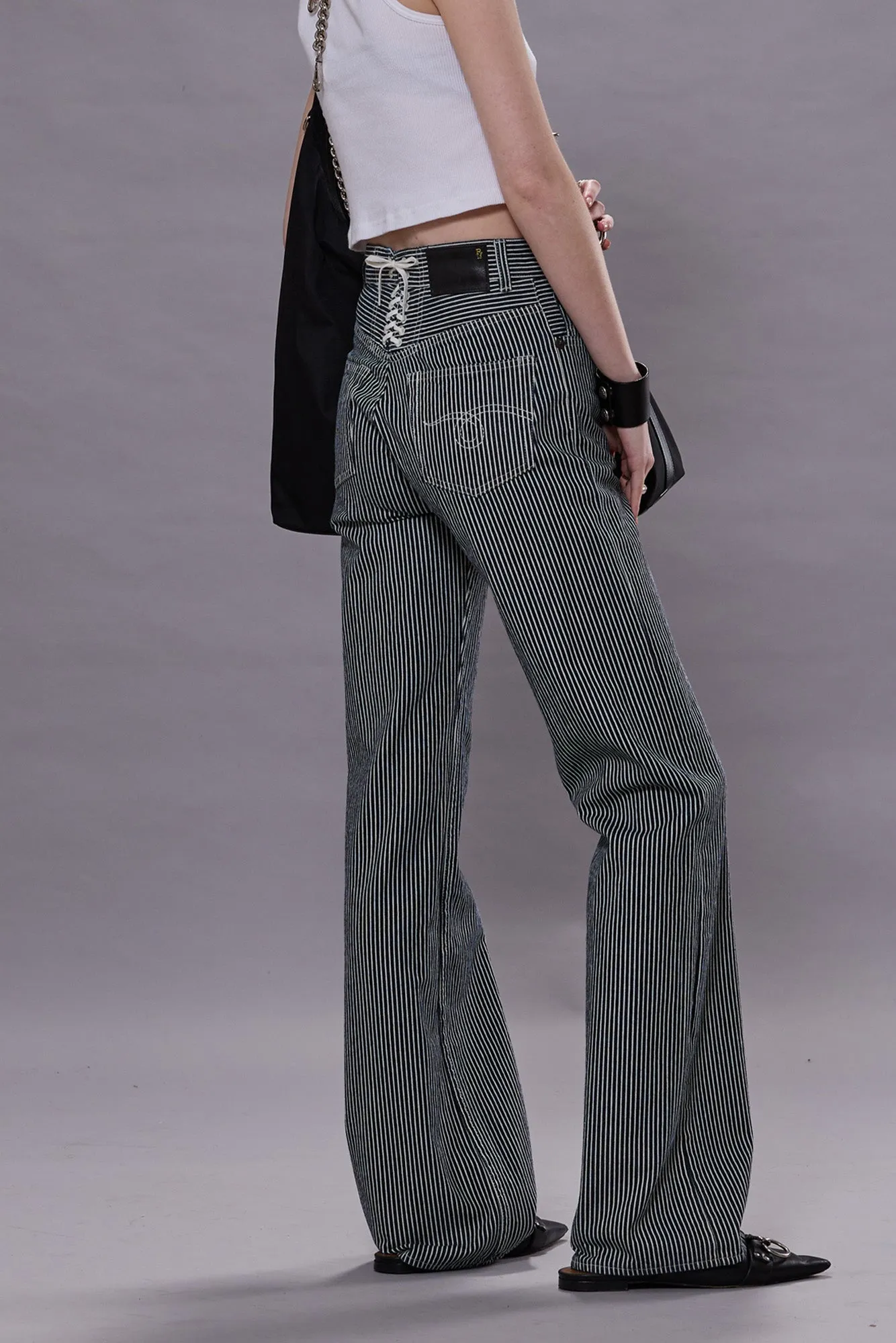 LACE BACK JANE JEAN - RINSE INDIGO RAILROAD sold by R13