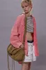 DROP NECK WORK SHIRT - CORAL LINEN CHAMBRAY sold by R13