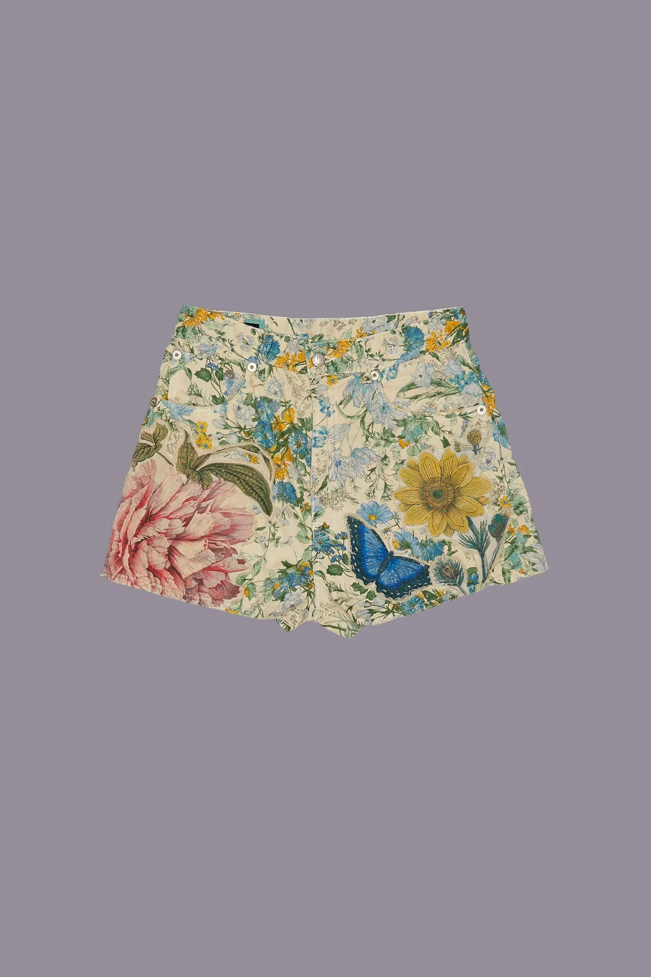 VENTI SHORT - APPLIQUE ECRU FLORAL sold by R13 product image thumbnail 3