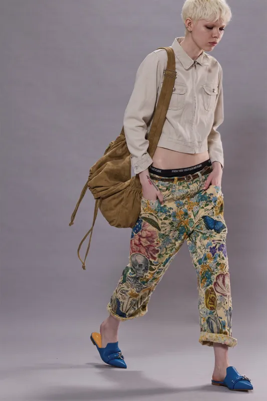 X-BOYFRIEND - APPLIQUE ECRU FLORAL sold by R13