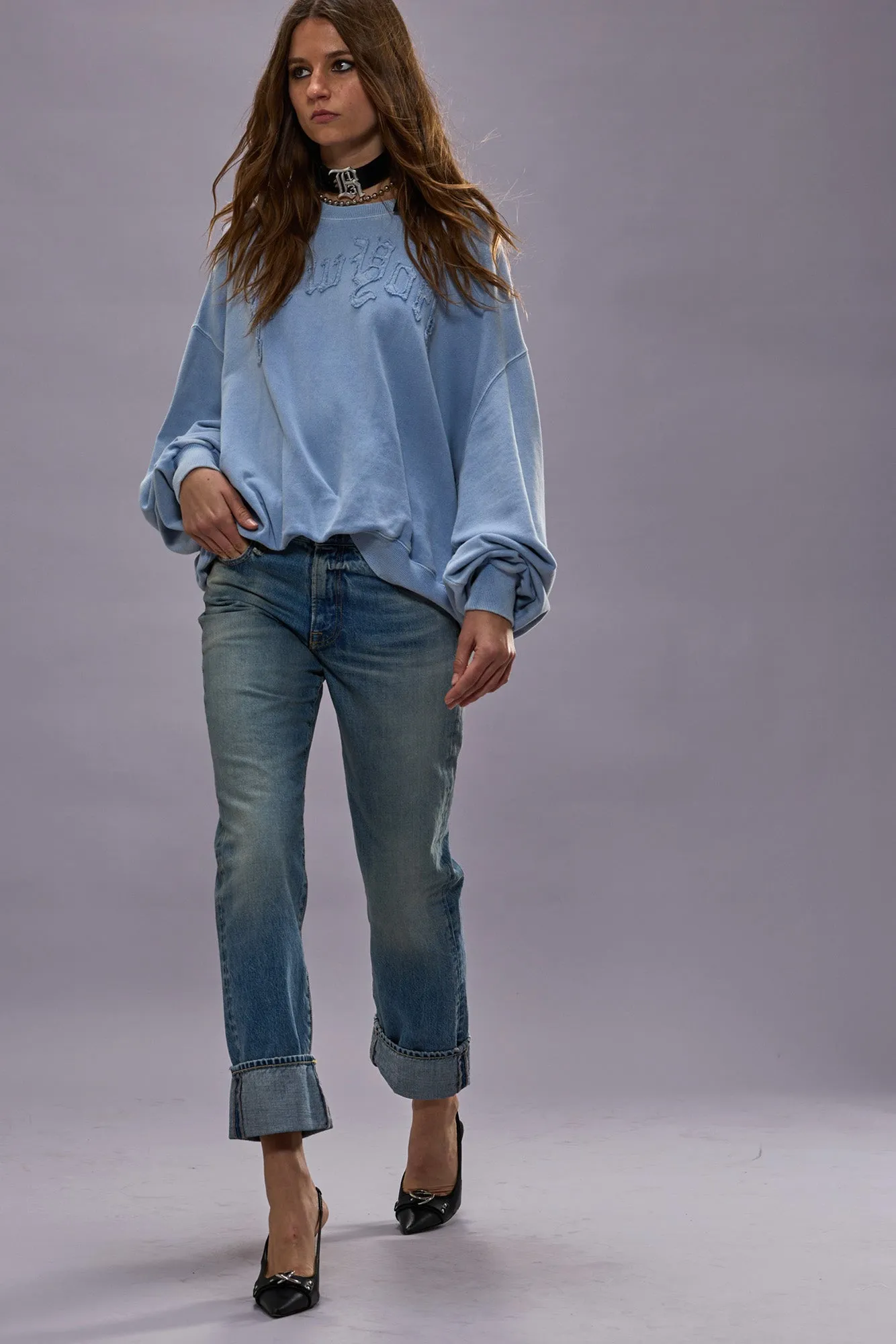 NEW YORK BALLOON CREWNECK - LIGHT BLUE sold by R13 product image thumbnail 2