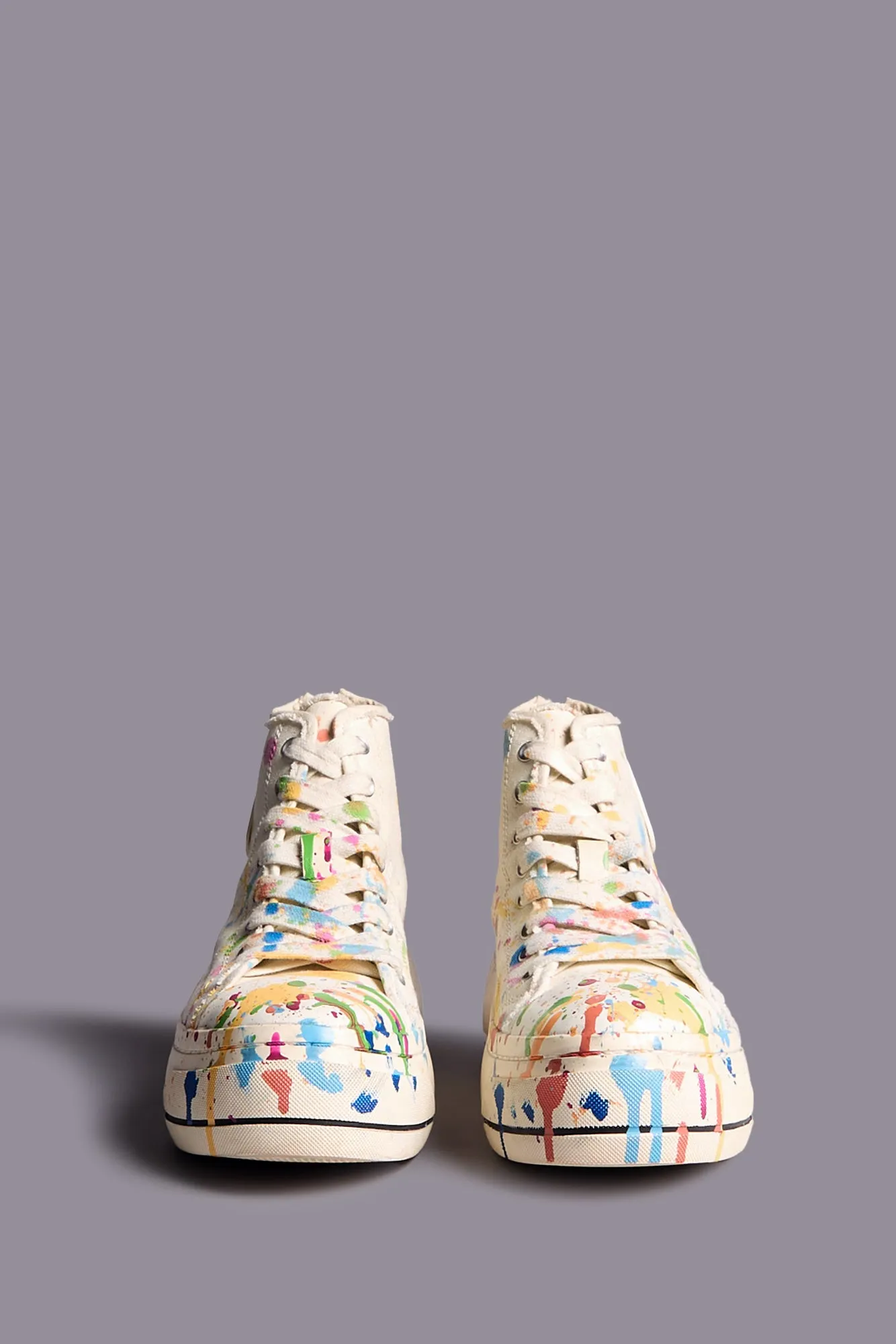KURT HIGH TOP SNEAKER - ECRU PAINT SPLATTER sold by R13 product image thumbnail 2