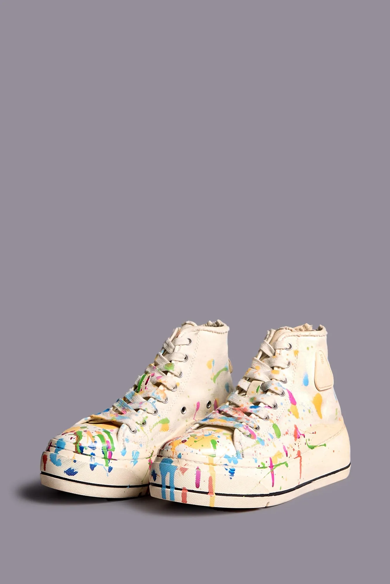 KURT HIGH TOP SNEAKER - ECRU PAINT SPLATTER sold by R13 product image thumbnail 4