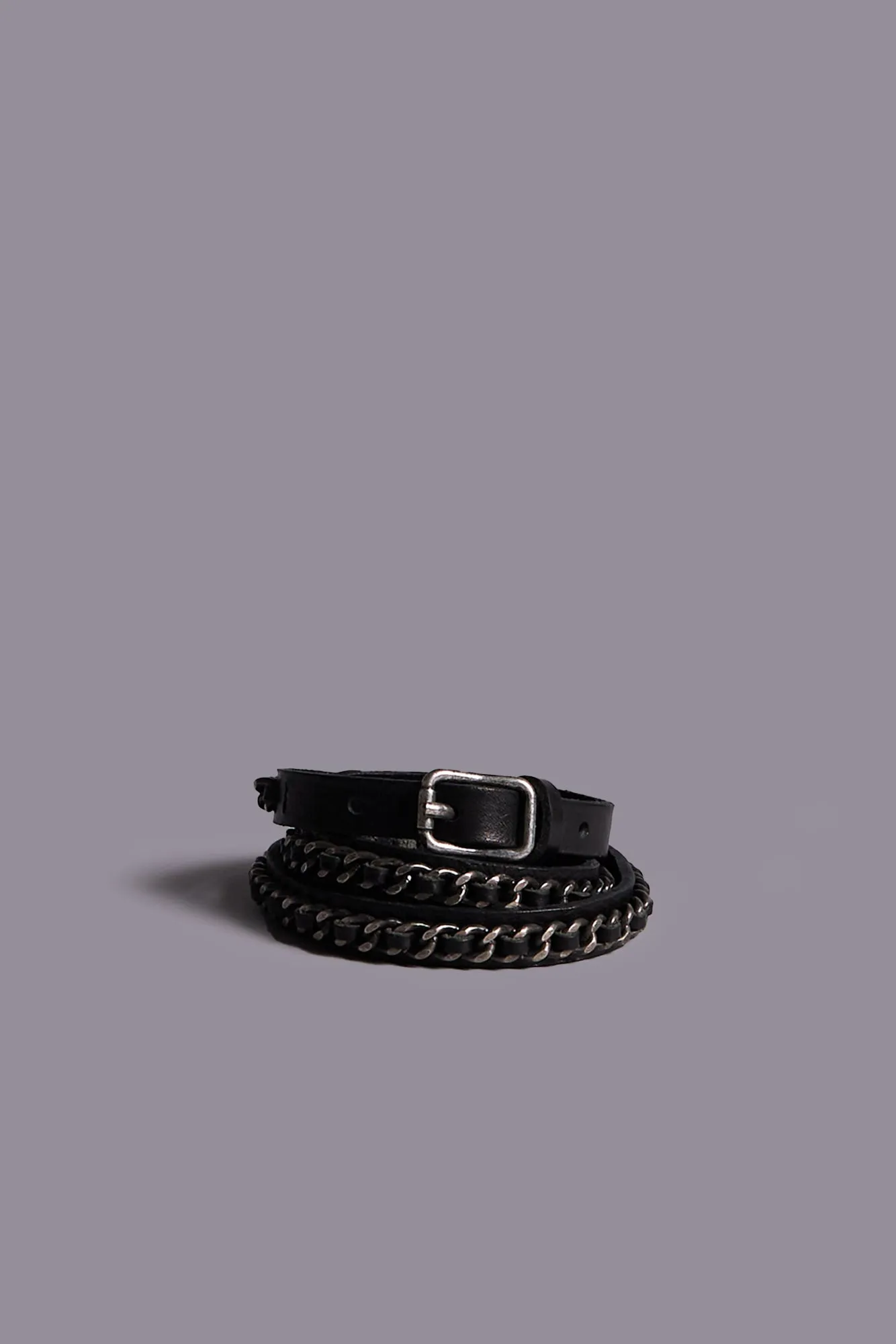 BRAID CHAIN BELT - BLACK sold by R13