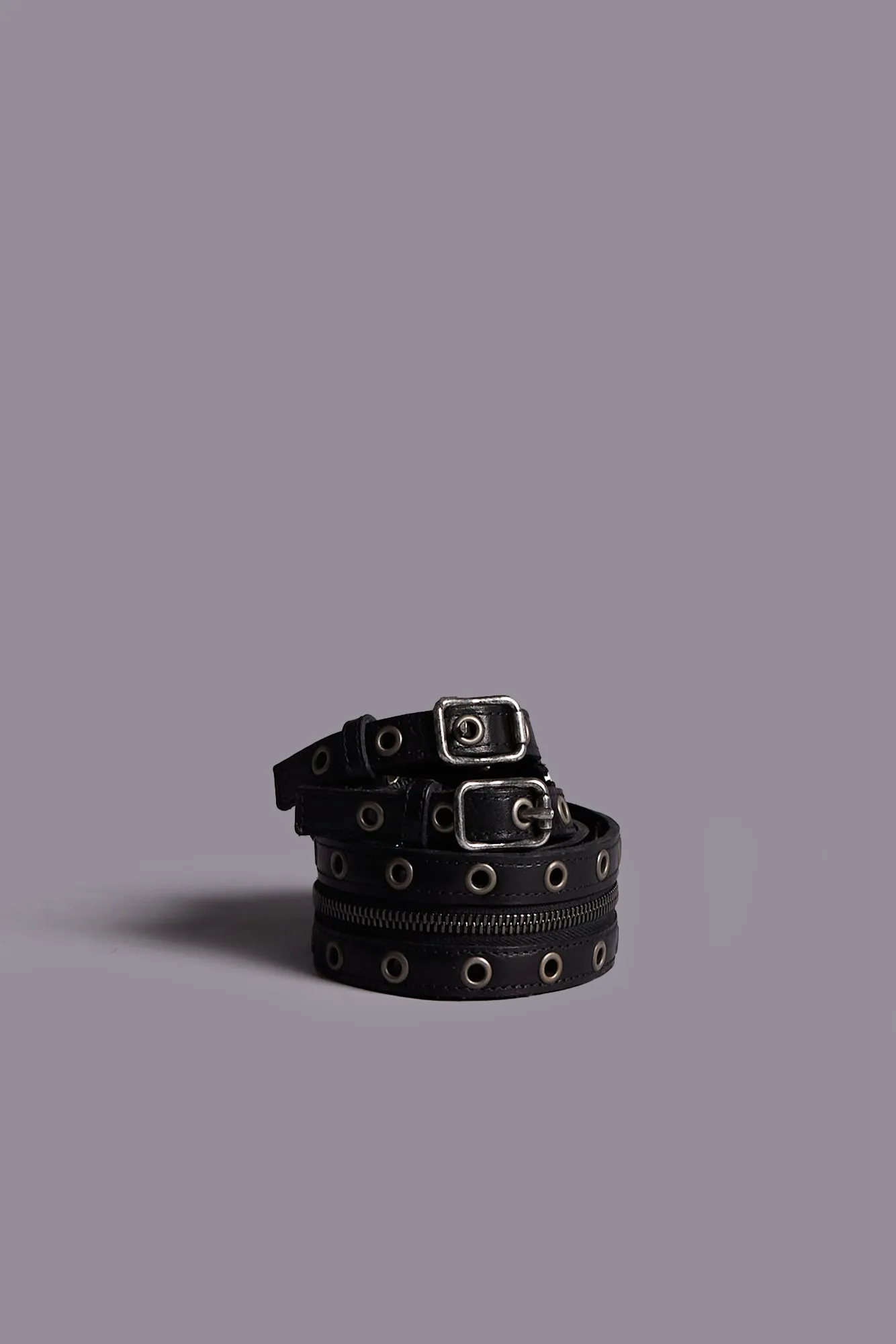 ZIPPER BELT - BLACK sold by R13