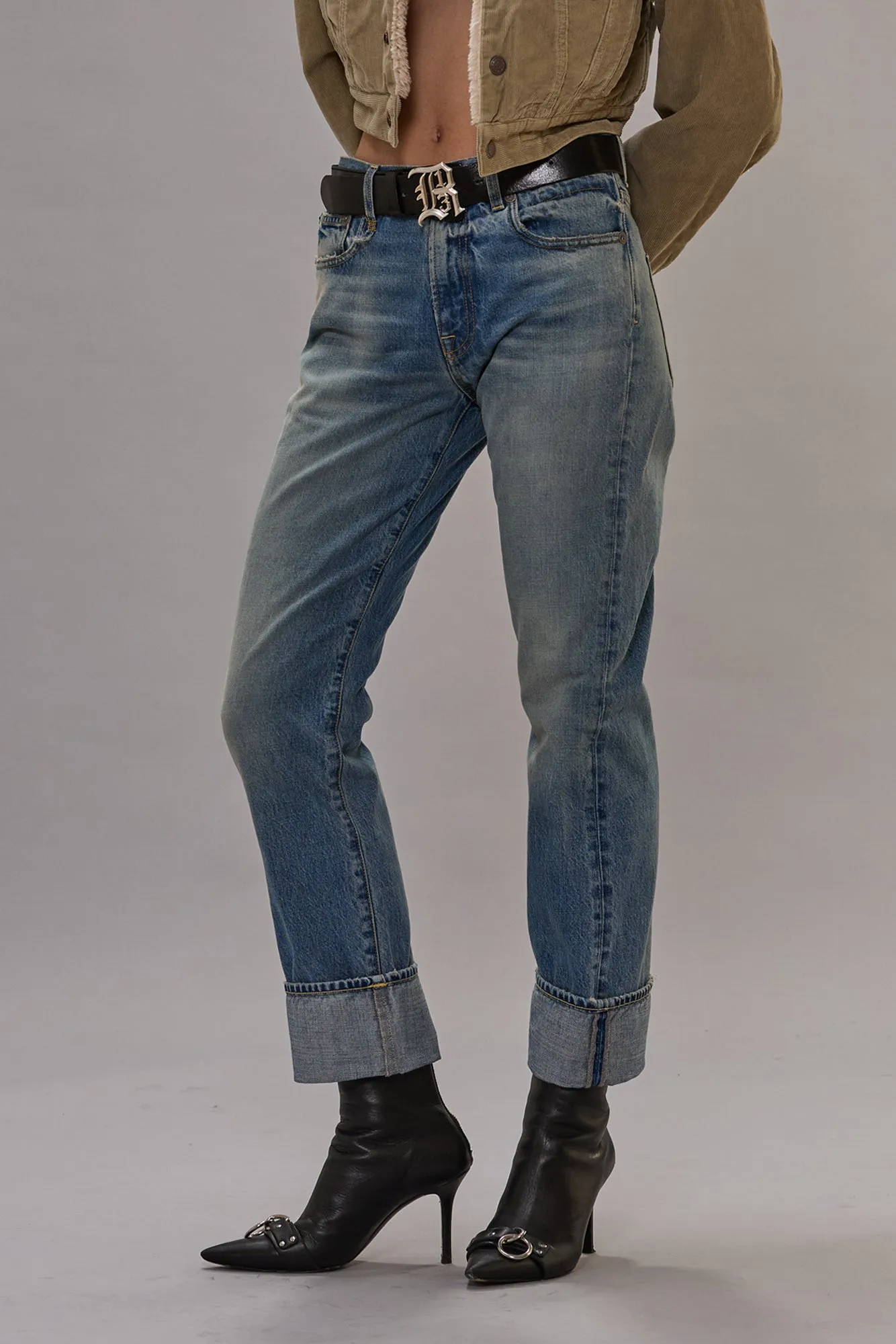 CUFFED ROMEO JEAN - MERRIN BLUE sold by R13
