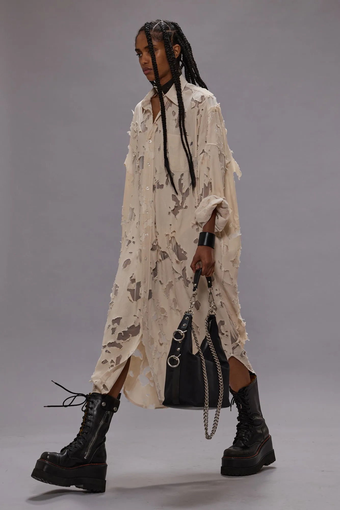 JUMBO SHIRT DRESS - NUDE sold by R13 product image thumbnail 2