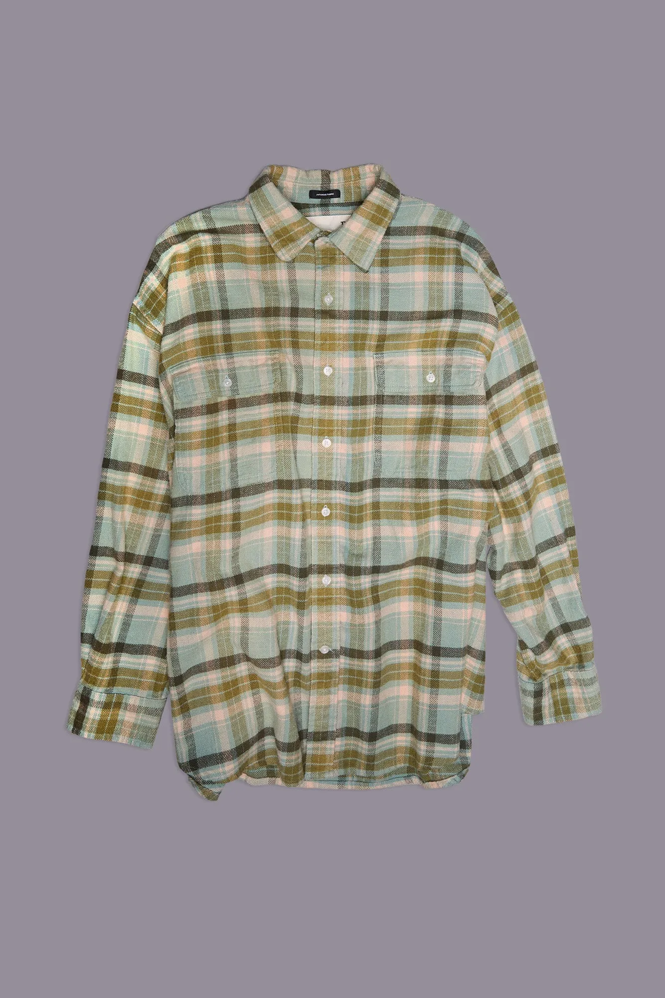 BOYFRIEND SHIRT - TURQUOISE PLAID sold by R13 product image thumbnail 3