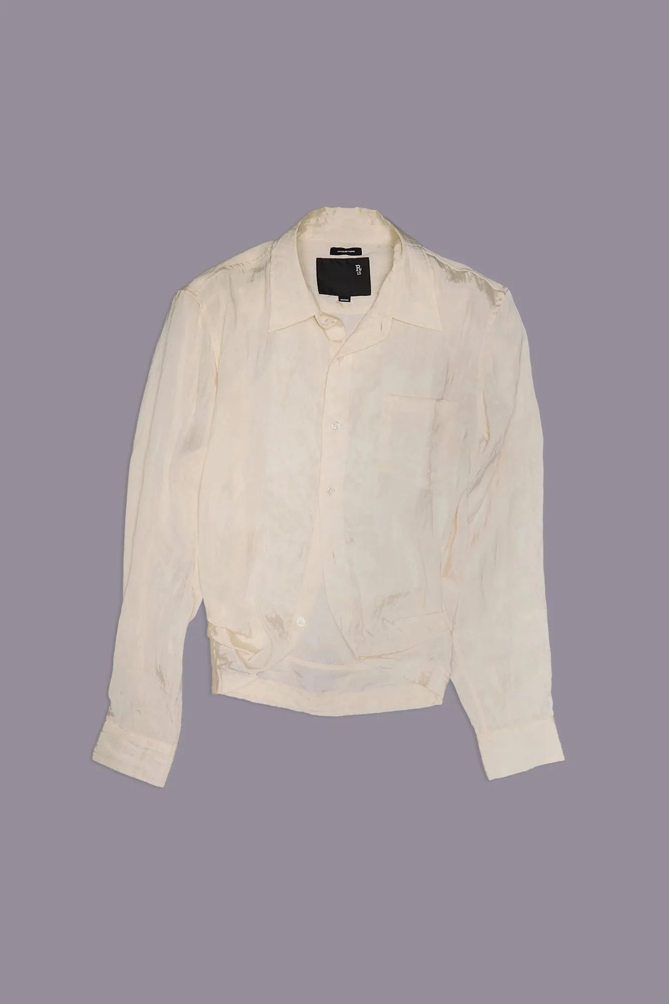 WRAP AROUND SHIRT - CREAM sold by R13 product image thumbnail 3