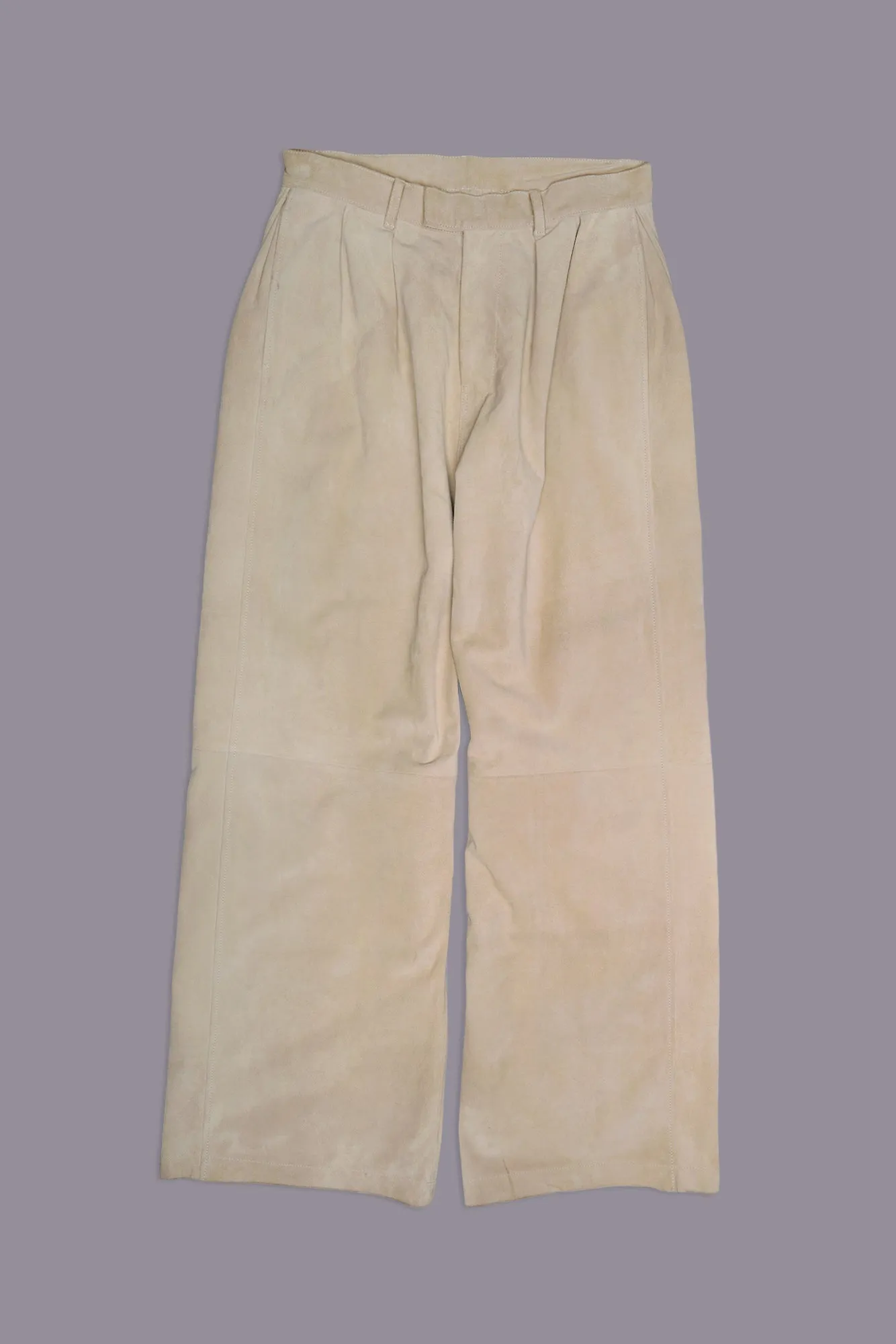 PLEATED WIDE LEG LEATHER PANT - STONE sold by R13 product image thumbnail 3