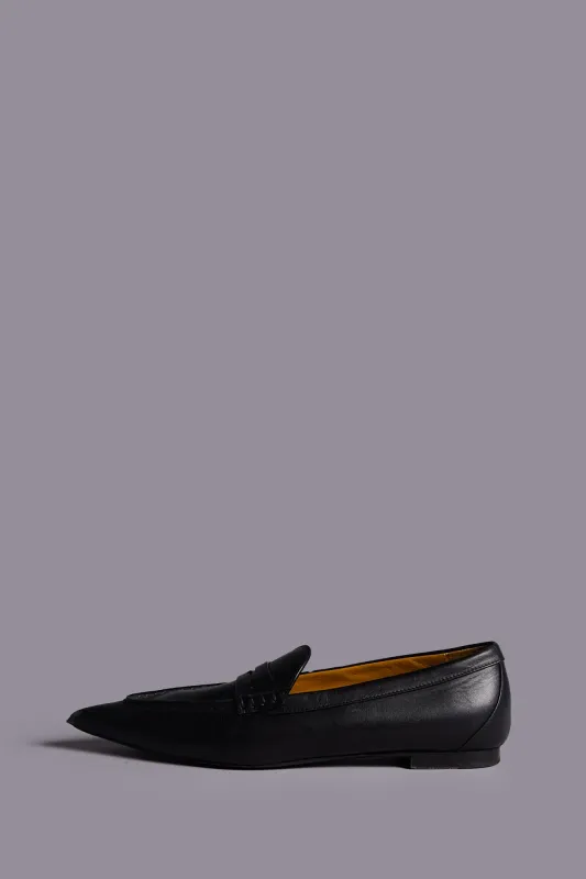 POINTED TOE LOAFER - BLACK LEATHER - BLACK LEATHER sold by R13